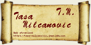 Tasa Milčanović vizit kartica
